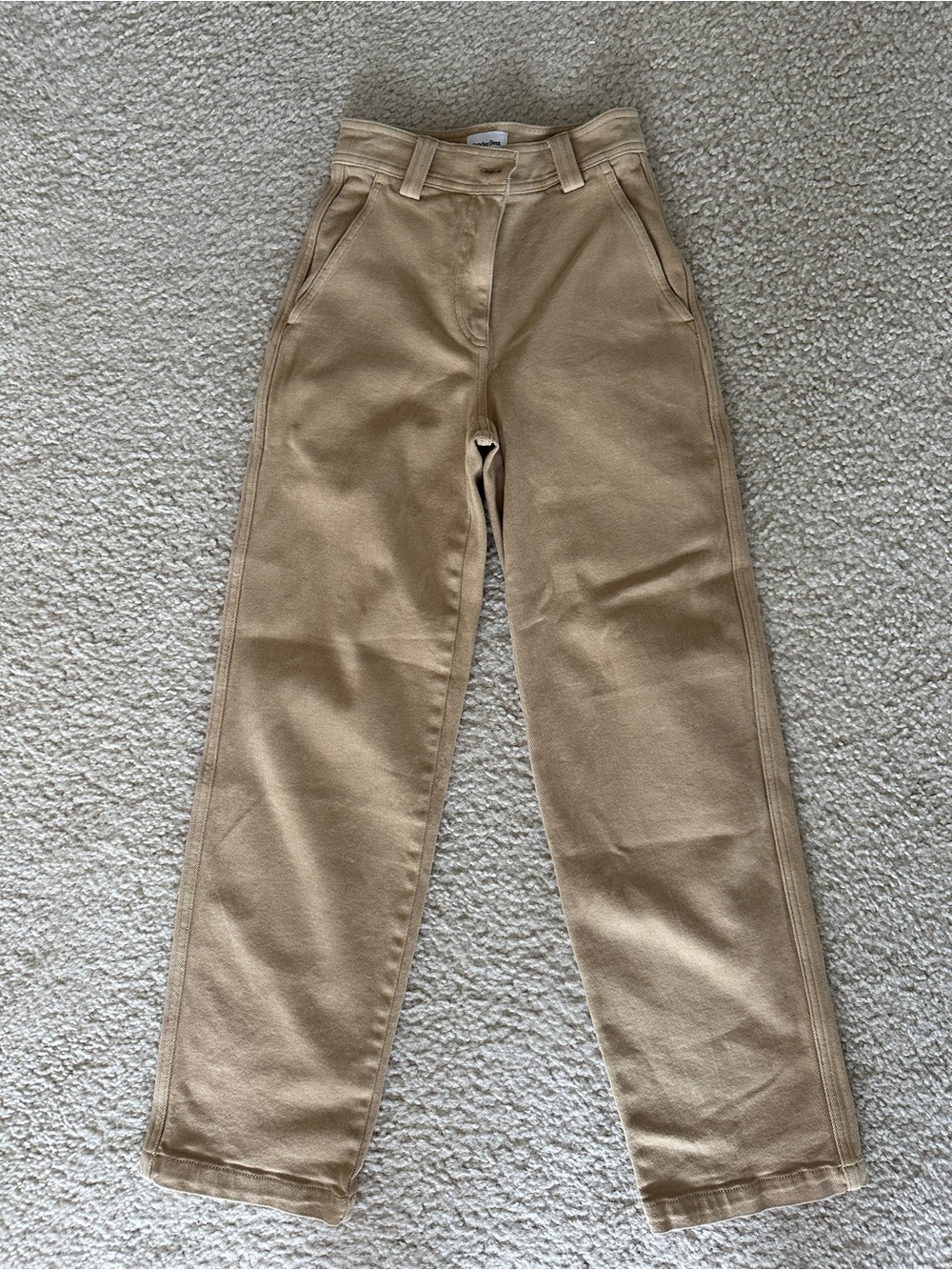 Aritzia Sunday Best Women’s Straight-Leg Tan Denim Pants